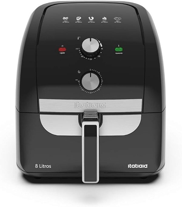 Fritadeira Elétrica Air Fryer Itatiaia 8l Antiaderente 127v
