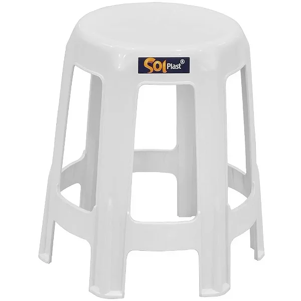 Banqueta Solplast Guaxuma 6 Pés Branca