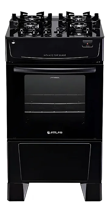 FOGAO ATLAS 4 BOCAS MONACO TOP GLASS PRETO 20