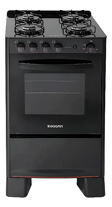 FOGAO SUGGAR FGVCG410 PT COOK GLASS 4Q PT BIVOLT