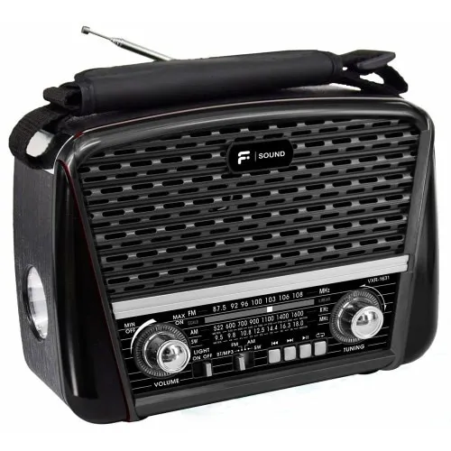Rádio Retrô F-Sound FS-1631 Preto
