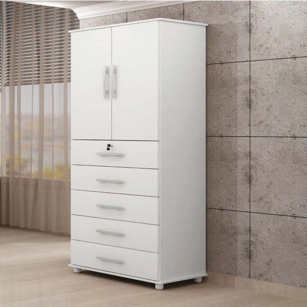 Guarda-Roupa Benetil Conjugado Maia 2 Portas Branco