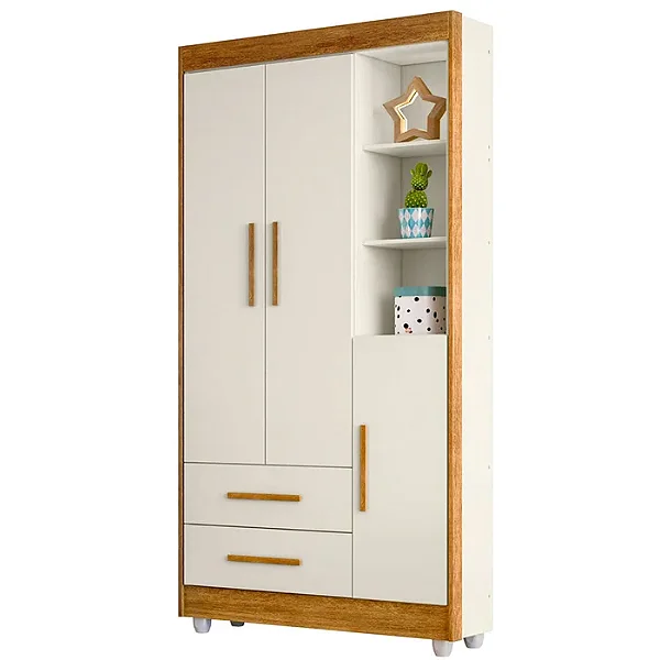 ROUPEIRO TIGUS FLOCOS 3P OFF/AMADEIRADO