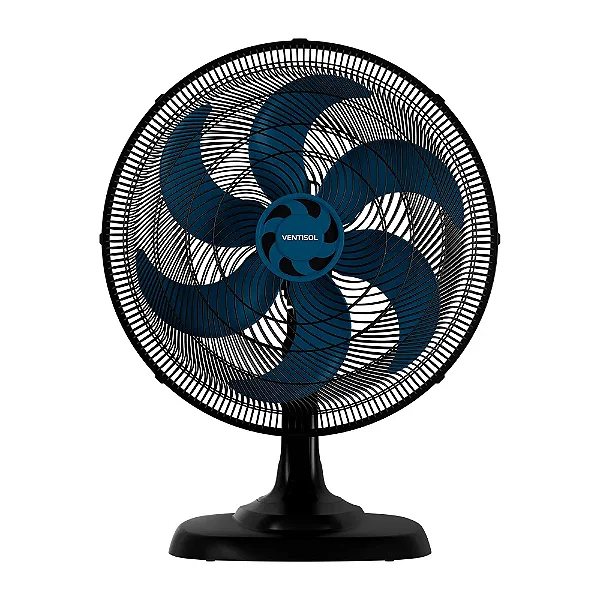 Ventilador Ventisol Oscilante de Mesa Turbo 6 Pás 50cm Premium Azul 127V