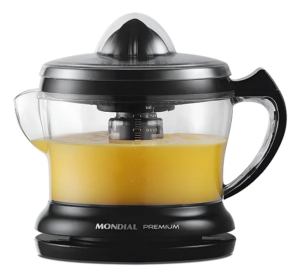 ESPREMEDOR DE FRUTA MONDIAL E-02 PREMIUM PRETO 127V