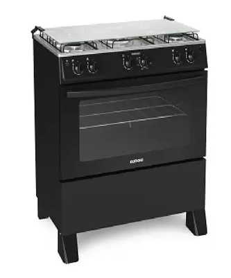 Fogão 5 Bocas À Gás Itatiaia Star New Preto