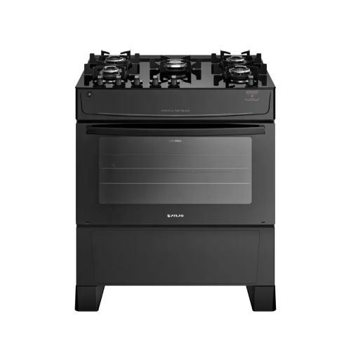 FOGAO ATLAS 5 BOCAS MONACO TOP GLASS PRETO 20