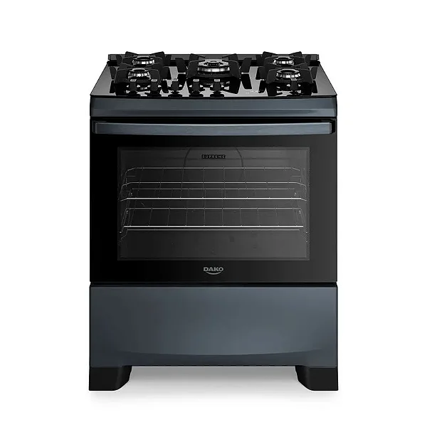 FOGAO DAKO 5 BOCAS SUPREME TIMER GLASS TITANIO