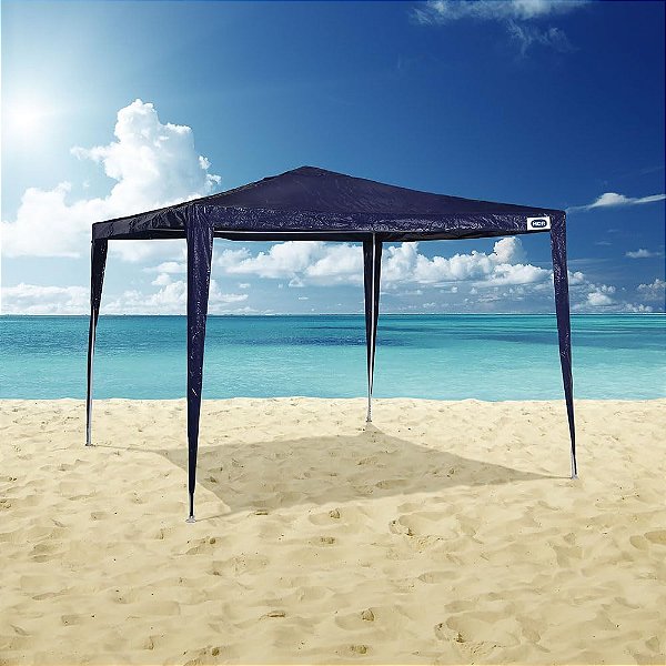 BARRACA MOR GAZEBO RAFIA AZUL 3X3M