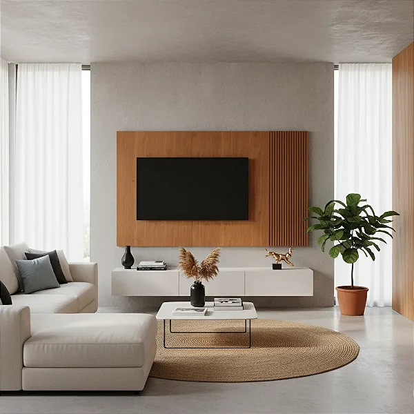 PAINEL MAVAULAR AREZZO 1,80 SEM LED NATURALLE