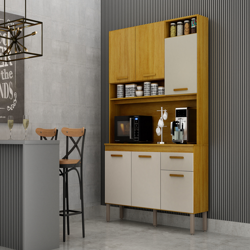 KIT VIENA CHF 06PTS CINAMOMO/OFF WHITE ACETINADO