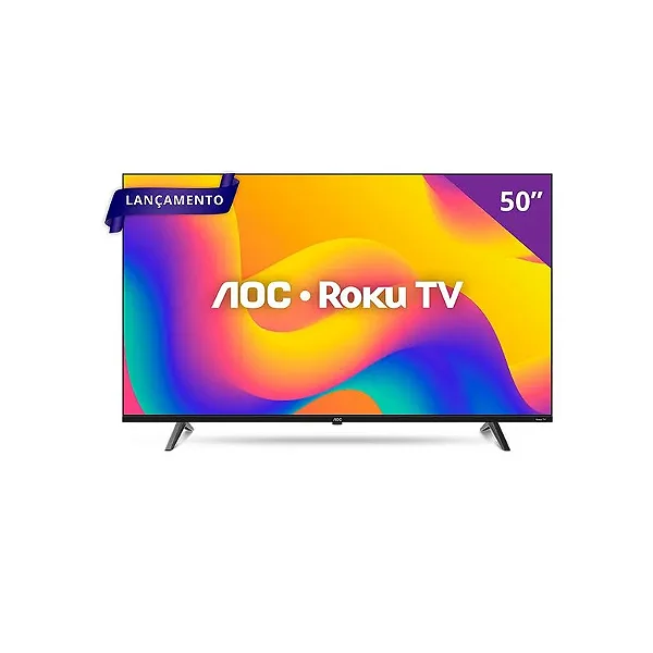 Smart TV LED 50” AOC Roku 4K UHD 50U7045/78G