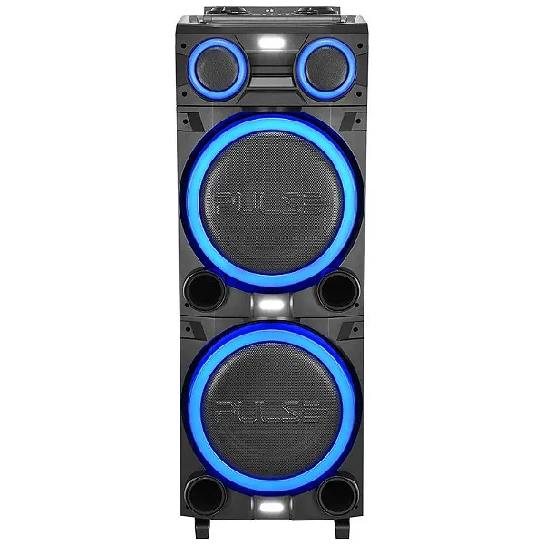 Caixa de Som Torre Pulse Multilaser SP516 Double 12" – 2700W RMS Bivolt