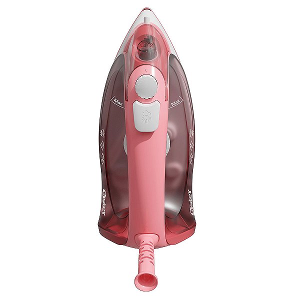 Ferro de Passar a Vapor Oster GCSTBS5053 – Base Cerâmica Branco e Rosa 127V