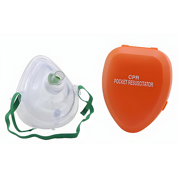 Máscara Pocket para RCP MD Oxigênio Adulto Resgate