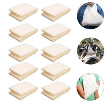 Kit 12 Bandagem Triangular Socorros Imobilização Resgate