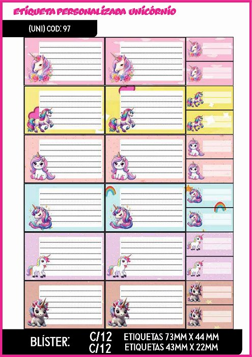 ETIQUETA PERSONALIZADA UNI C/24