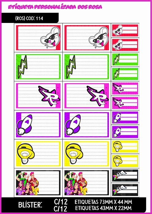 ETIQUETA PERSONALIZADA ROS C/24
