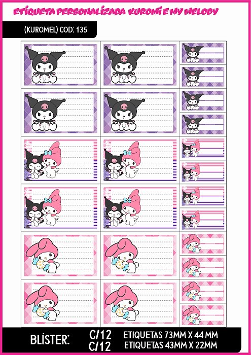 ETIQUETA PERSONALIZADA KUROMEL C/24