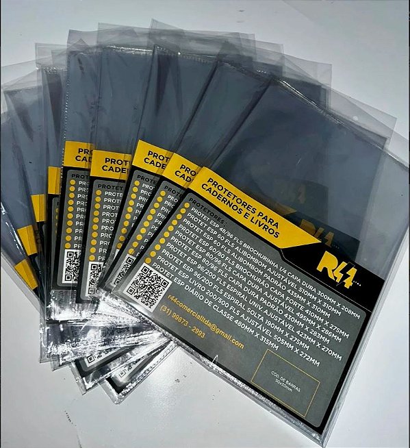 PROTETOR ESPECIAL 48/96 FLS CADERNOS 1/4 AJUSTAVEIS 366X210 10 BL C/05