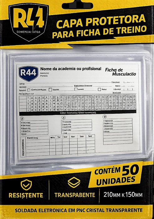 Envelopes Pvc Ficha Academia Médica 23,3x15,6mm - 50 Unidades