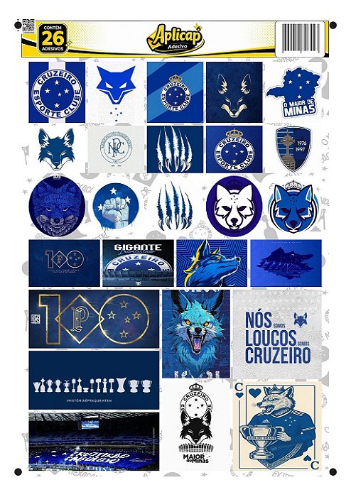APLICAP STIKER A4 CRUZEIRO 01 BLISTER C/26 ADESIVOS