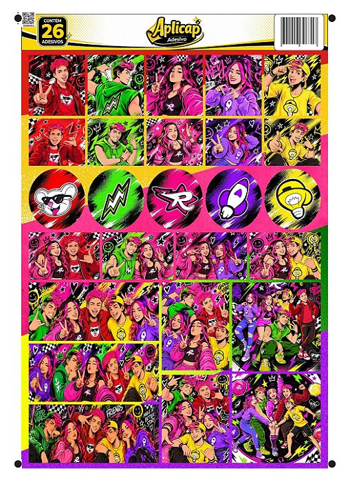APLICAP STIKER A4 DOS ROSAS 01 BLISTER C/26 ADESIVOS