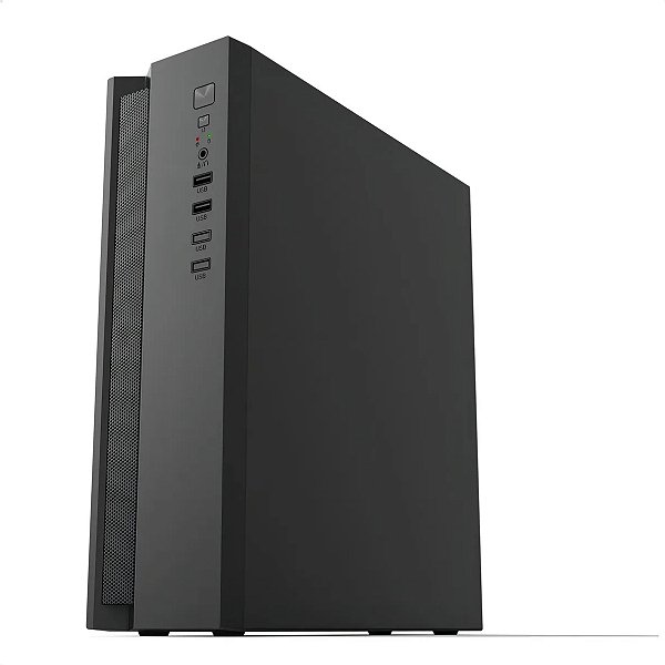 Gabinete Office Slim, Bluecase, Com Fonte 200W, Micro-ATX/Mini-ITX, Vertical/Horizontal, Preto - BG-2005