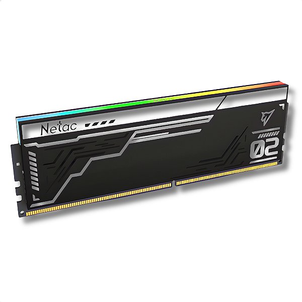 Memória RAM Gamer Para Desktop DDR5, Cap 16GB, 5600MHz, Netac SHADOW II, Com Dissipador, CL40, Preto - NTSWD5P56SP-16K