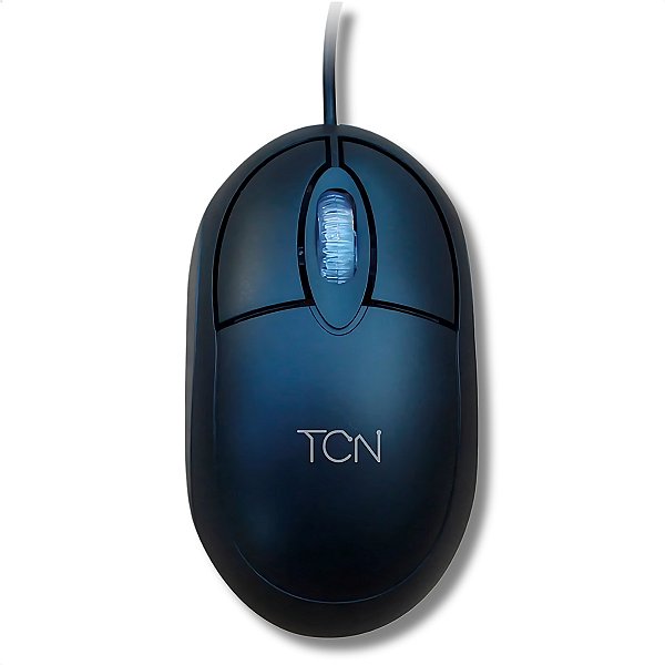 Mouse Óptico Com Fio, TCN, 1200 DPI, USB, Preto