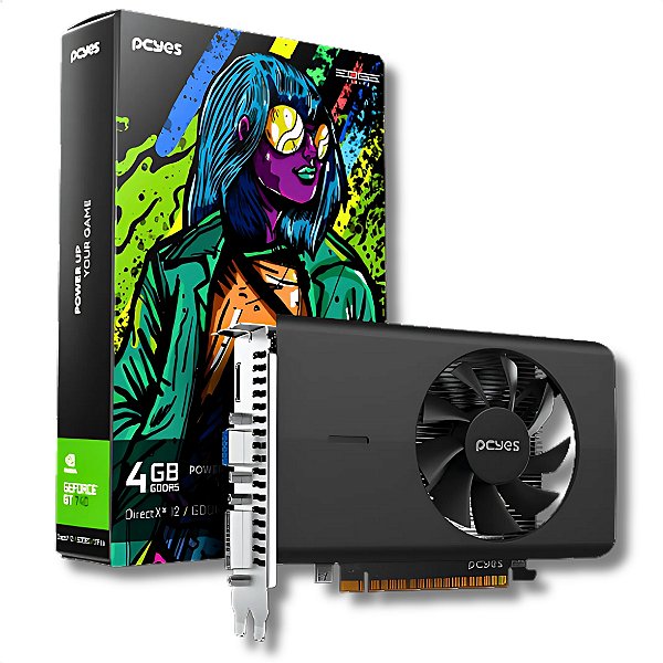 Placa de Vídeo 4GB GDDR5, PCYes Edge, GT740, NVIDIA GeForce, HDMI, DVI e VGA - PVGT740GB4PE