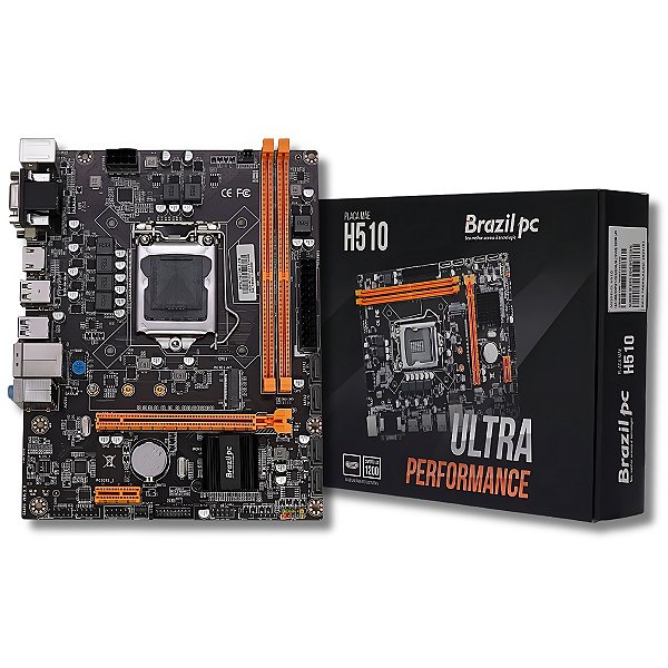 Placa-Mãe H510, Brazil PC, Intel LGA1200, mATX, DDR4, M.2, NVMe, Gigalan, Preta, OEM - BPC-H510M.2-TG