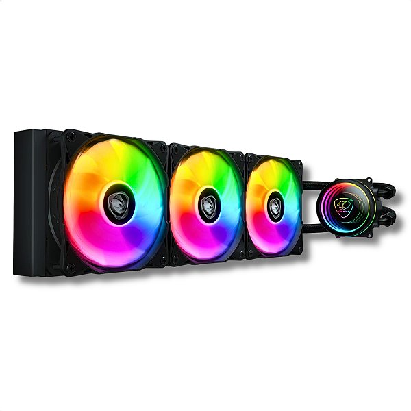 Water Cooler Gamer, Cougar POSEIDON ELITE, 360mm, ARGB, Preto - CGR-PSDELRGB-B-360
