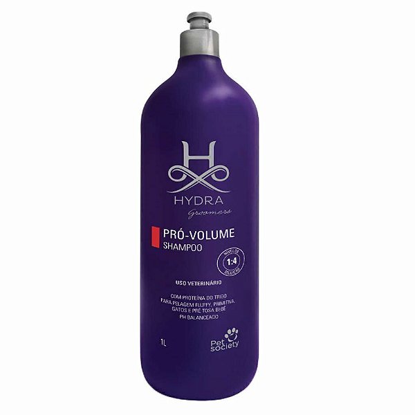 Shampoo Pet Society Hydra Groomers Pró-Volume 1 litro