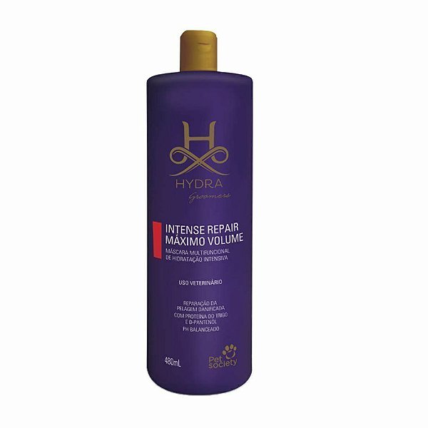 Máscara Multifuncional Pet Society Hydra Groomers Intense Repair Máximo Volume 480 ml