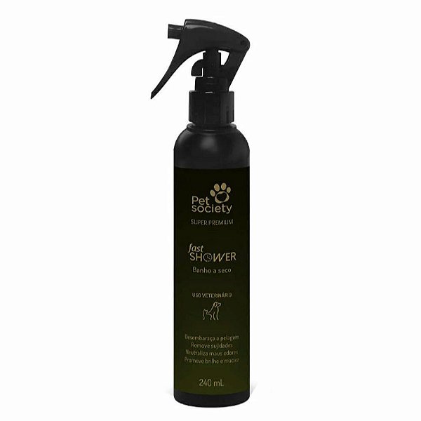 Banho a Seco Pet Society Fast Shower 240 ml