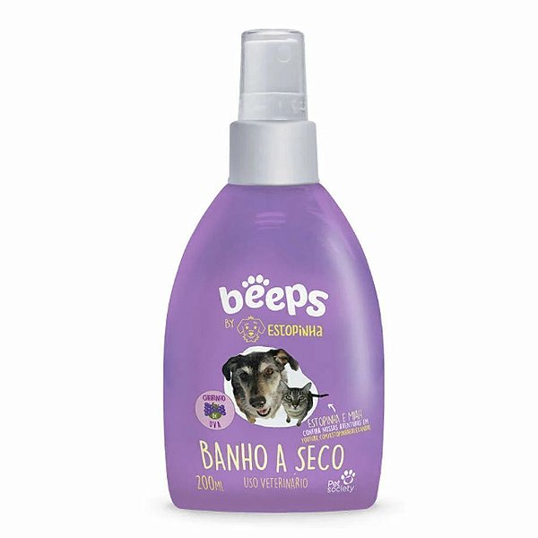 Banho a Seco Pet Society Beeps By Estopinha Cheirinho de Uva 200 ml