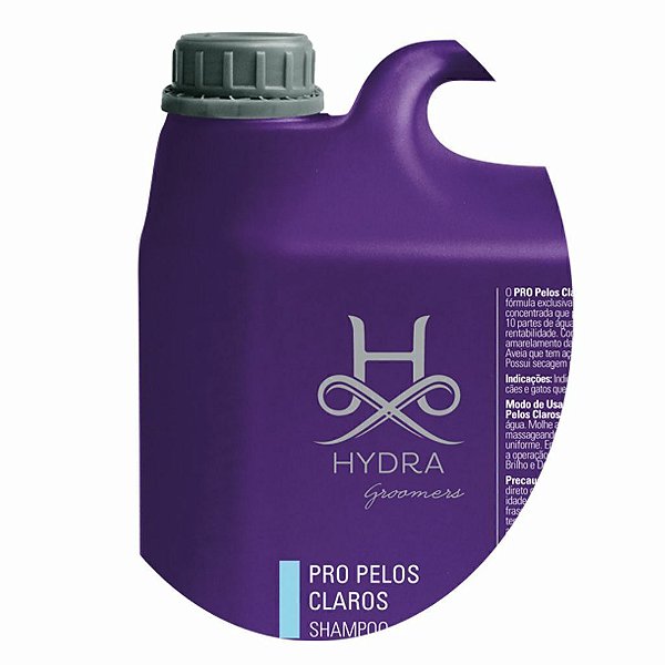 Shampoo Pet Society Hydra Groomers PRO Pelos Claros para Cães e Gatos