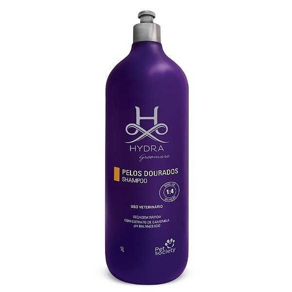 Shampoo Hydra Groomers Pelos Dourados para Cães e Gatos Pet Society