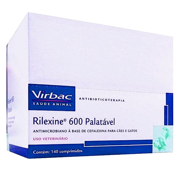 Rilexine Palatável 600 com 140 Comprimidos Embalagem