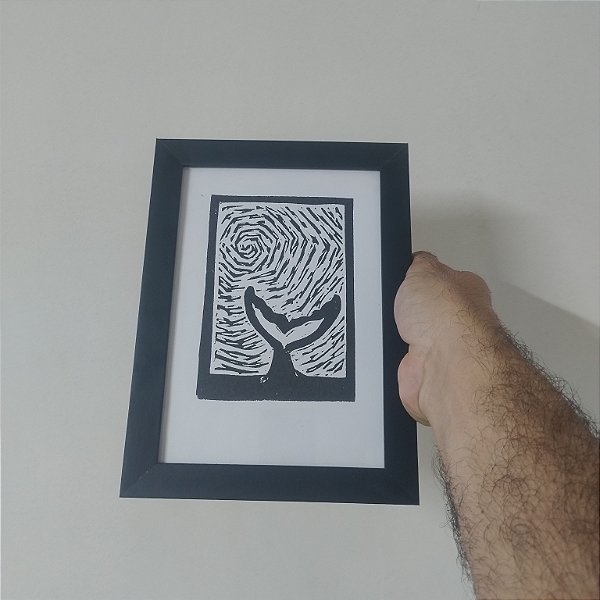 Jubarte A5 Linogravura Uilo Andrade