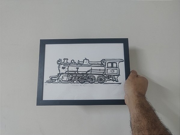 Linogravura Locomotiva 2c RN A4