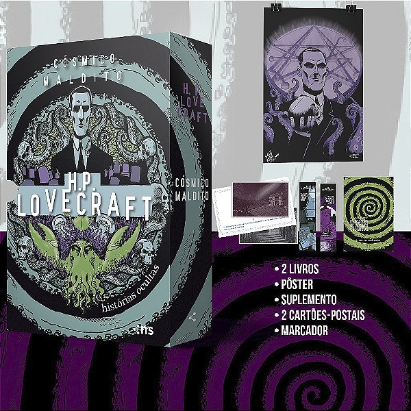 Box Cósmico Maldito: Histórias Ocultas De H.P. Lovecraft (Pôster + Marcador + Suplemento + 2 Cartões-Postais)