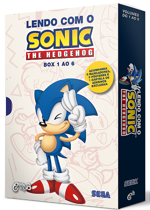 Box: Lendo Com O Sonic – The Hedgehog (Vol. 1 Ao 6)