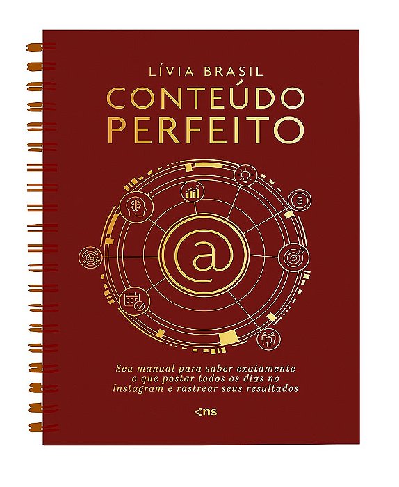 Conteúdo Perfeito - Seu Manual Para Saber Exatamente O Que Postar Todos Os Dias No Instagram E Rastrear Seus Resultados Planner Capa Dura Espiral