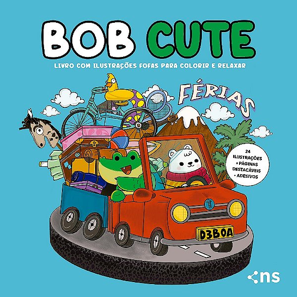 Bob Cute – Férias – Livro Com Ilustrações Fofas Para Colorir E Relaxar
