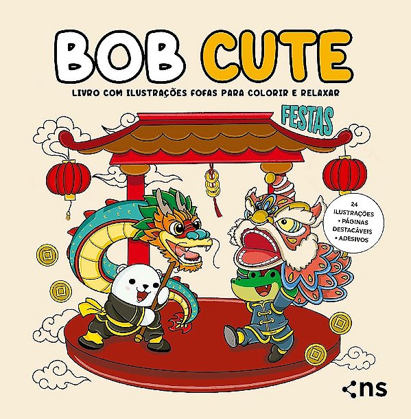 Bob Cute Festas - Livro Com 24 Ilustrações Fofas Para Colorir E Relaxar