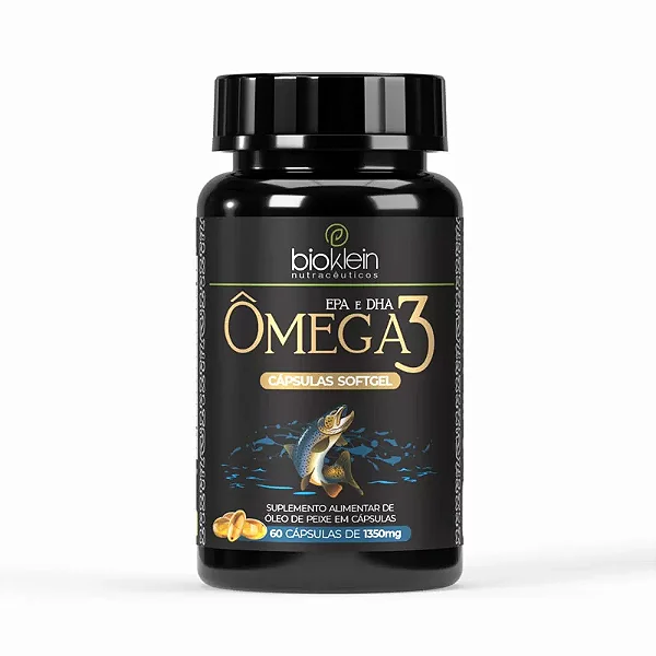 Omega 3 EPA e DHA | Selo MEG-3 Qualidade Premium | 60 Capsulas 1350mg