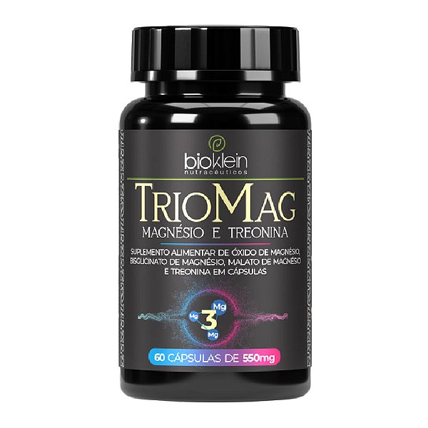 TRIOMAG (MAGNESIO, L-TREONINA, BISGLICINATO DE MAGNESIO, MALATO DE MAGNESIO) - 550mg - 60 caps - Bioklein