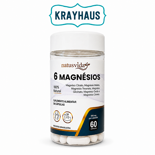 6 MAGNESIOS - 500 Mg - 60 caps - NatusVida